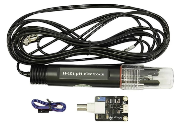 Gravity: 工業級類比式酸鹼值感測模組 7/24 Industrial Analog pH Meter Kit for Arduino