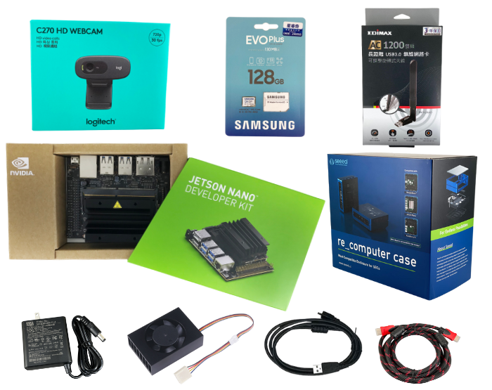 RK-NVIDIA® Jetson Nano™ B01套件(適用於DLI課程) 配羅技 C270攝影機