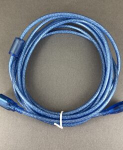 USB2.0 A公轉micro B公傳輸線300CM 透明藍色