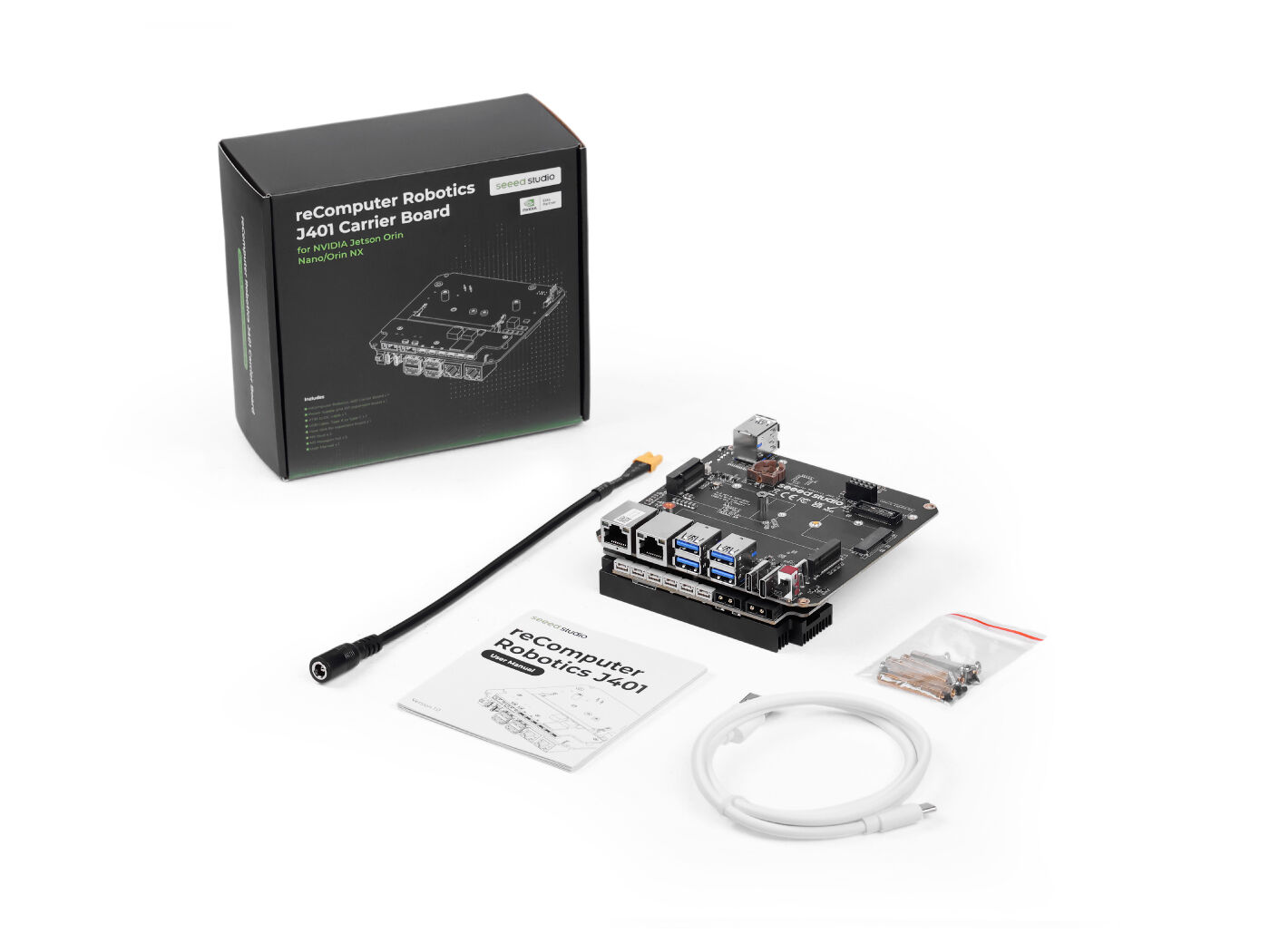 【預購商品】reComputer Robotics J401載板 適用於Jetson Orin Nano/Orin NX